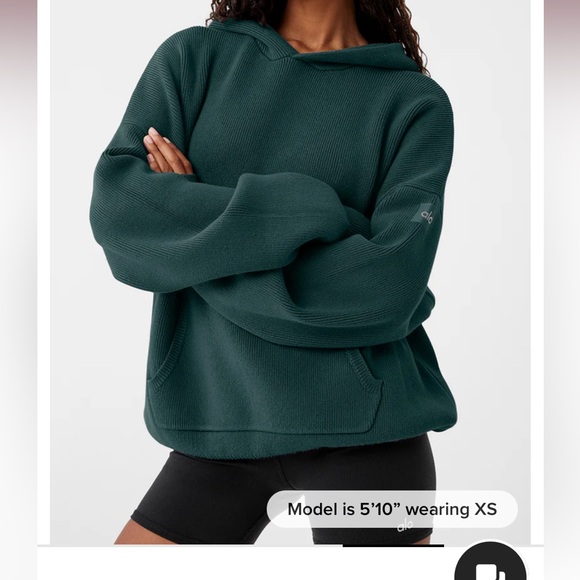 ALO Yoga Tops - Dark Green Hoodie